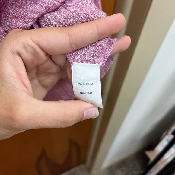 J. Jill 100% linen Textured Purple Sleeveless Top - Picture 4 of 5